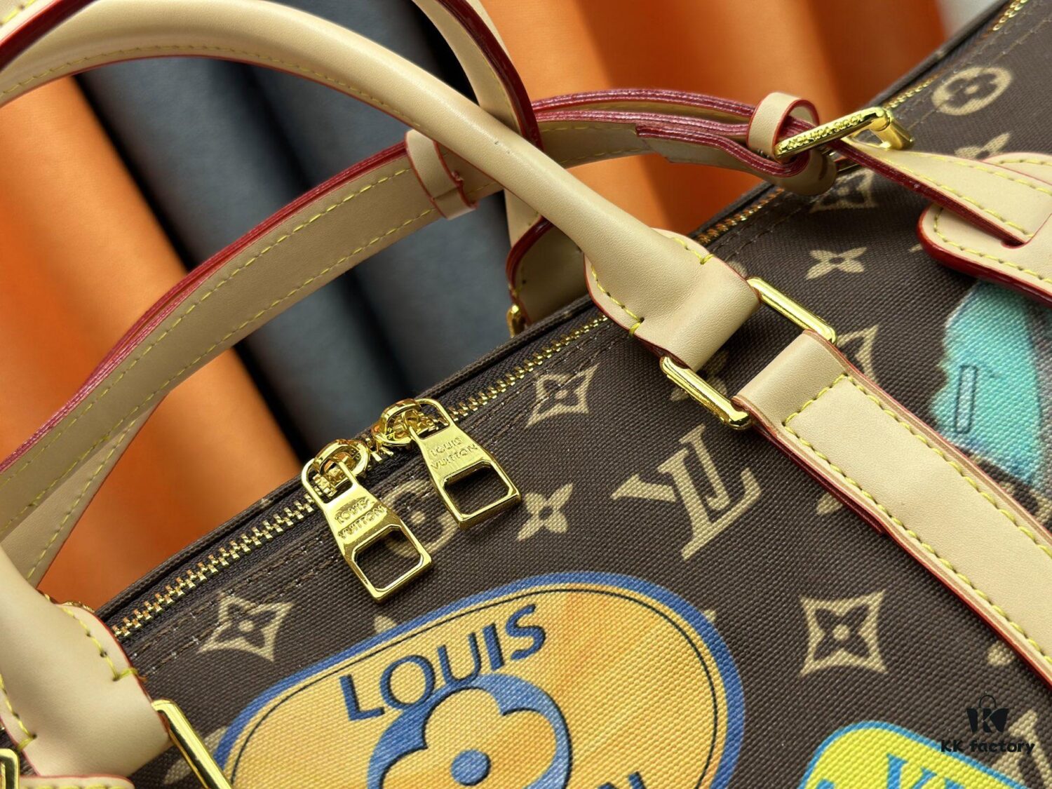 M14736 Keepall Bandouliere 45 Travel Bag in Monogram Dune Fabric