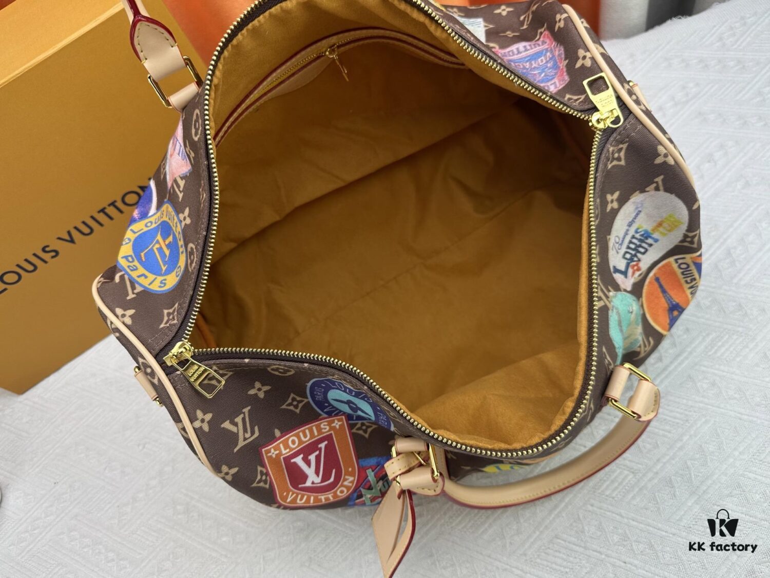 M14736 Keepall Bandouliere 45 Travel Bag in Monogram Dune Fabric