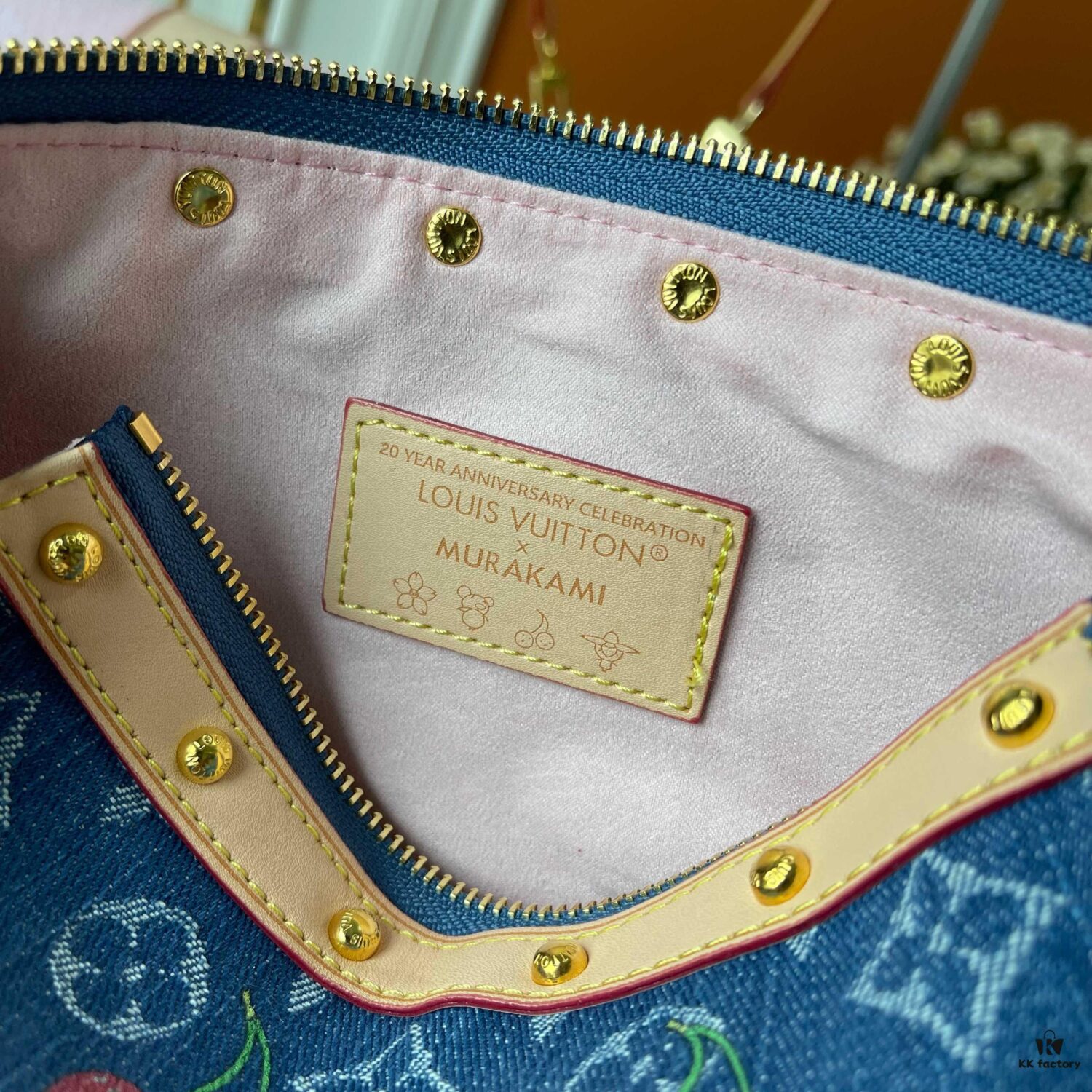 Upgraded Version 170 [Official Latest Model, Real Photo] M13994 Denim Cherry 🍒 Pochette Accessoires Bag