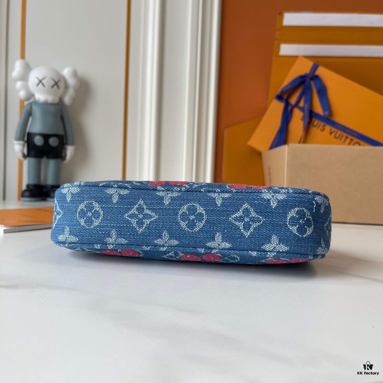 Upgraded Version 170 [Official Latest Model, Real Photo] M13994 Denim Cherry 🍒 Pochette Accessoires Bag