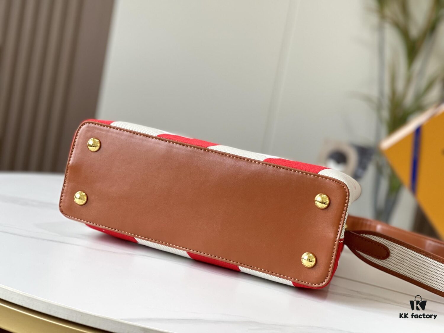 Upgraded Official Version 💋 M57361 Embroidered Pink Brown Gold Buckle Medium Size