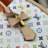 M13079 New White Tricolor Louis Vuitton x Takashi Murakami Women's Shoulder Bag, Tote Bag Size 34