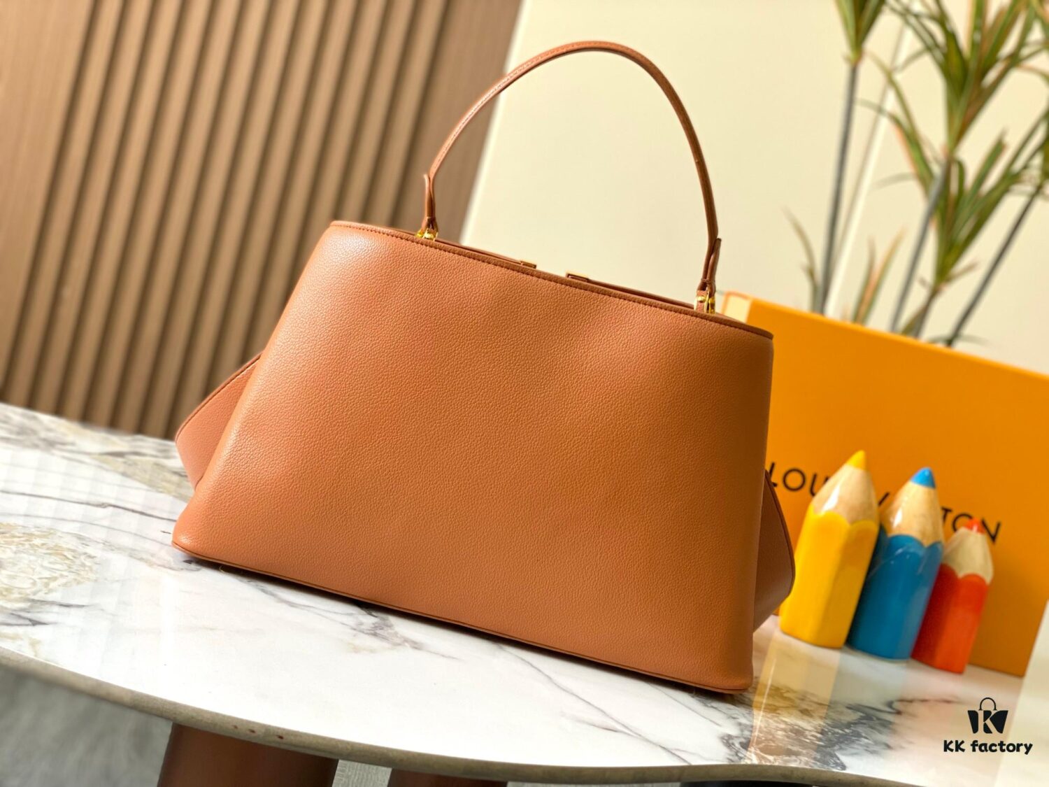 Upgraded M24607 Brown Capucines Souple Large Handbag