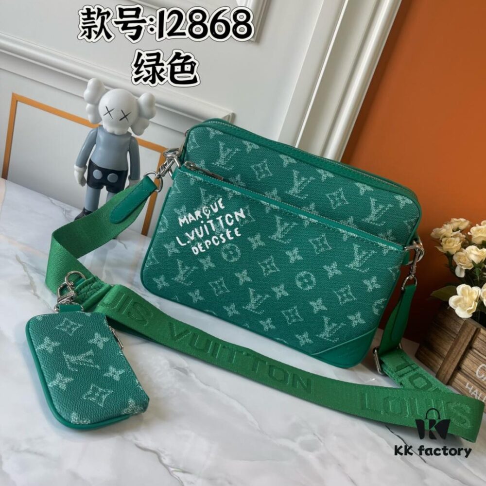 Upgraded Version 190, Latest Official M12868 M69443 M45320 M12766 New Men's Bag Three-Piece Set Messenger Bag Series