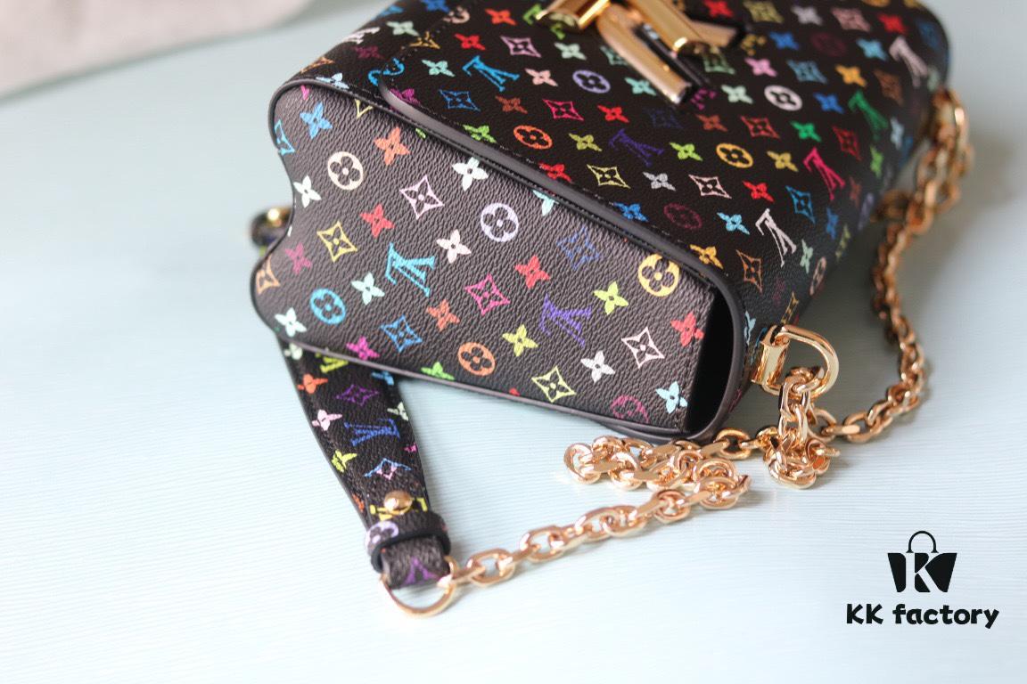 New Arrival Top Quality Original Version Replica LV TWIST Medium Handbag Epi Grain Leather with Monogram Pattern