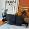 Upgraded M46794 Black Floral, Damier, and Black Check M23741 Embossed Latest S-Cape Messenger Bag