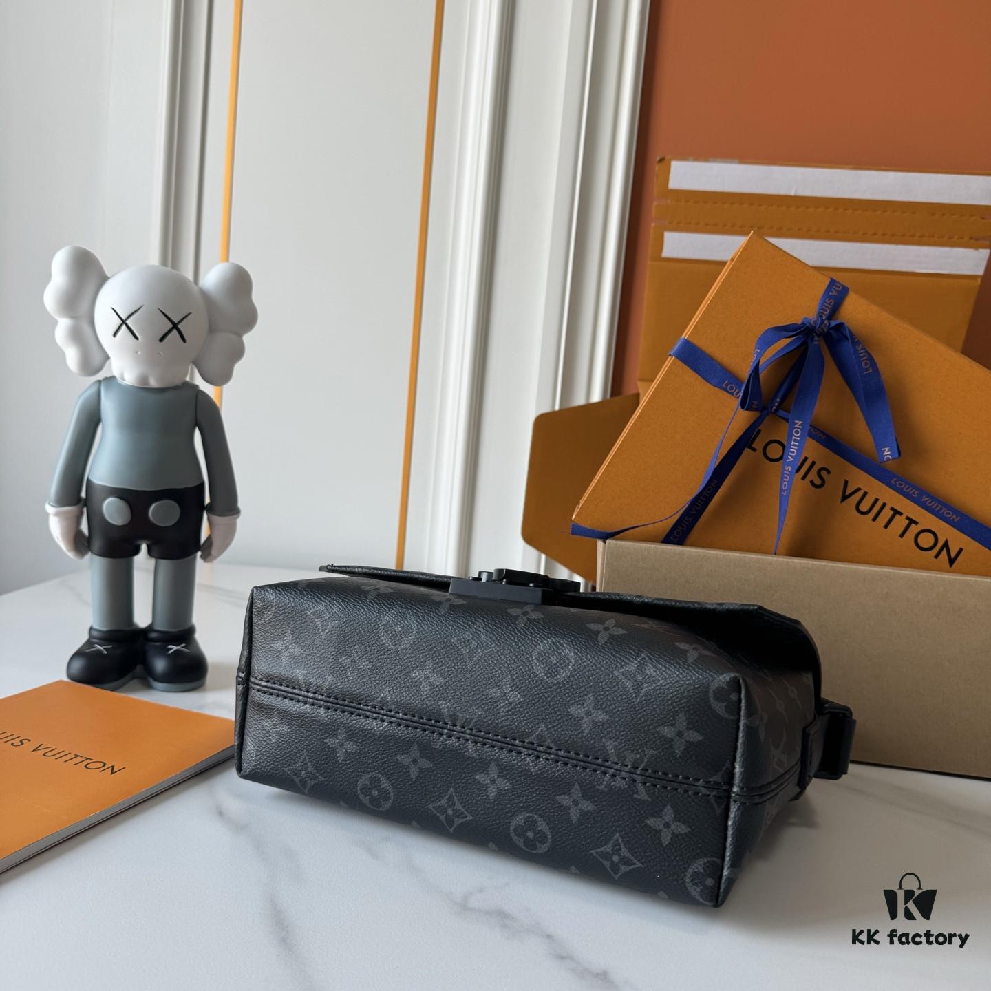 Upgraded M46794 Black Floral, Damier, and Black Check M23741 Embossed Latest S-Cape Messenger Bag