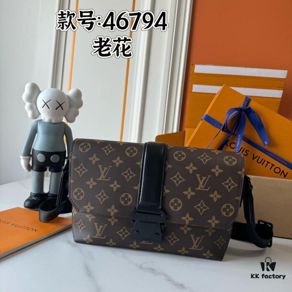 Upgraded M46794 Black Floral, Old Floral, Black Check M23741 Embossed Latest S-Cape Messenger Bag