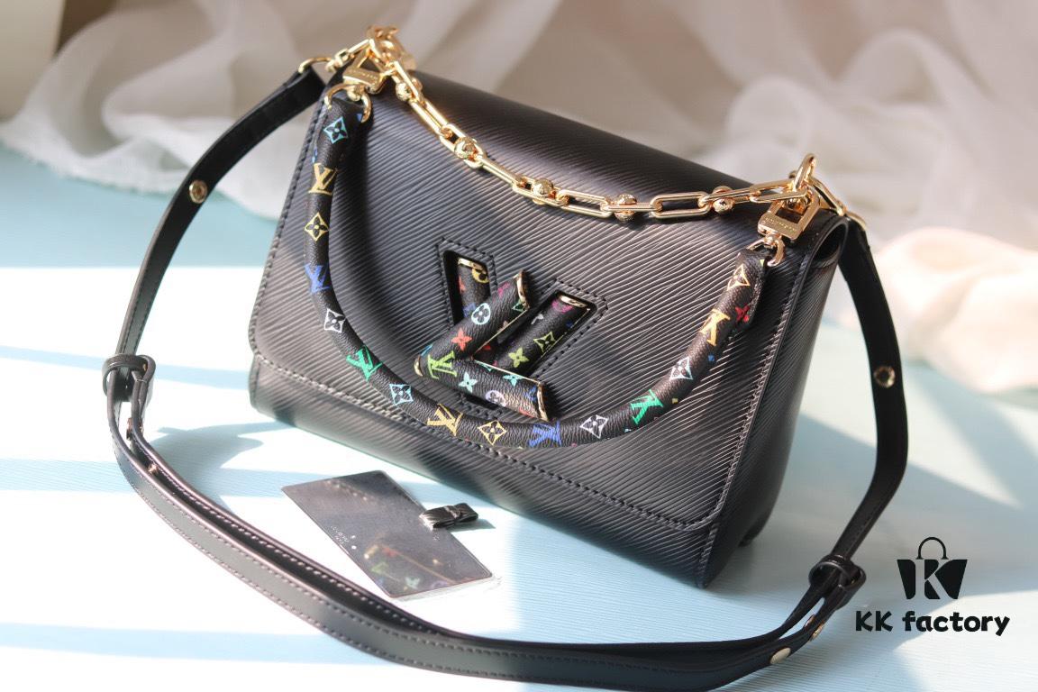 New Arrival Top Quality Original Version Replica LV Twist Medium Handbag Epi Grain Leather with Monogram Pattern