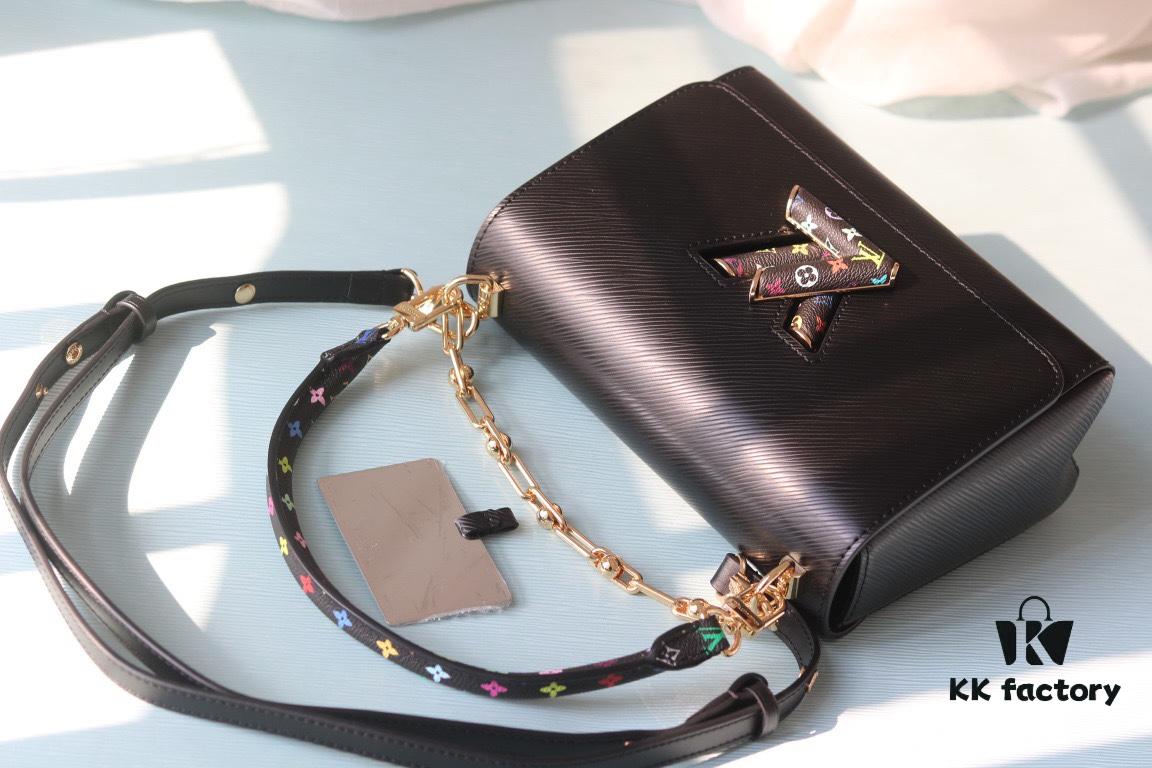 New Arrival Top Quality Original Version Replica LV Twist Medium Handbag Epi Grain Leather with Monogram Pattern