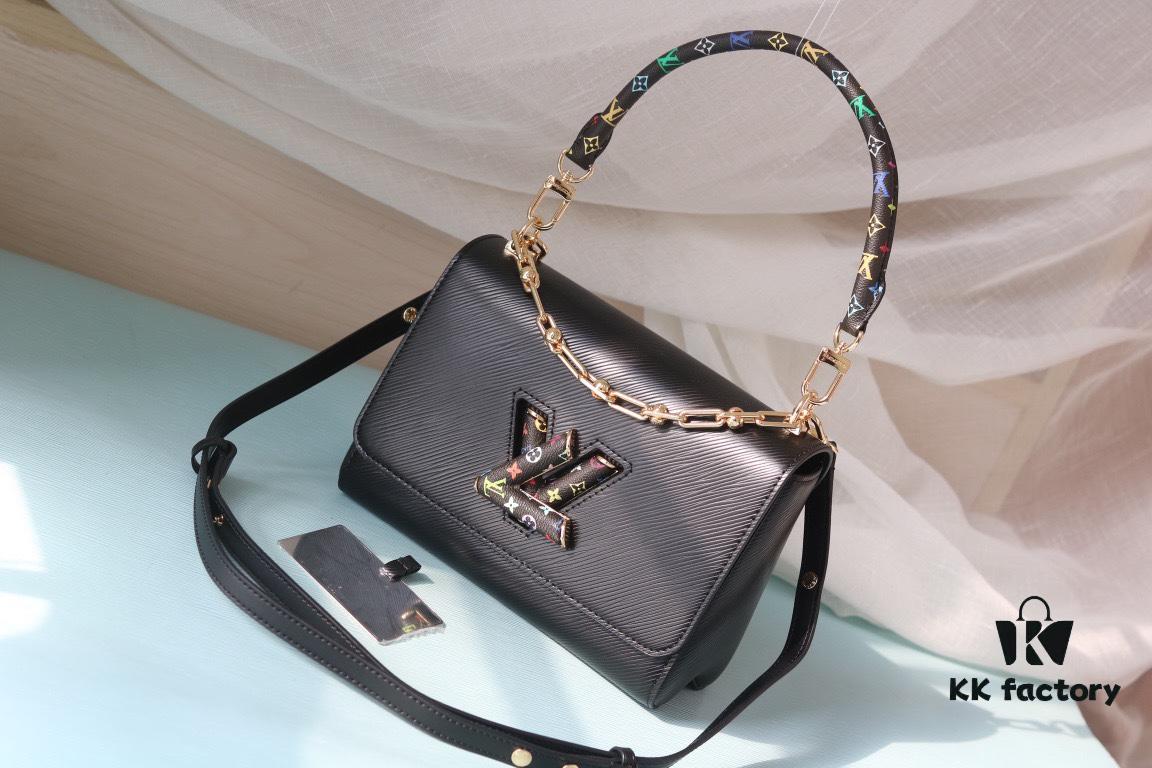 New Arrival Top Quality Original Version Replica LV Twist Medium Handbag Epi Grain Leather with Monogram Pattern
