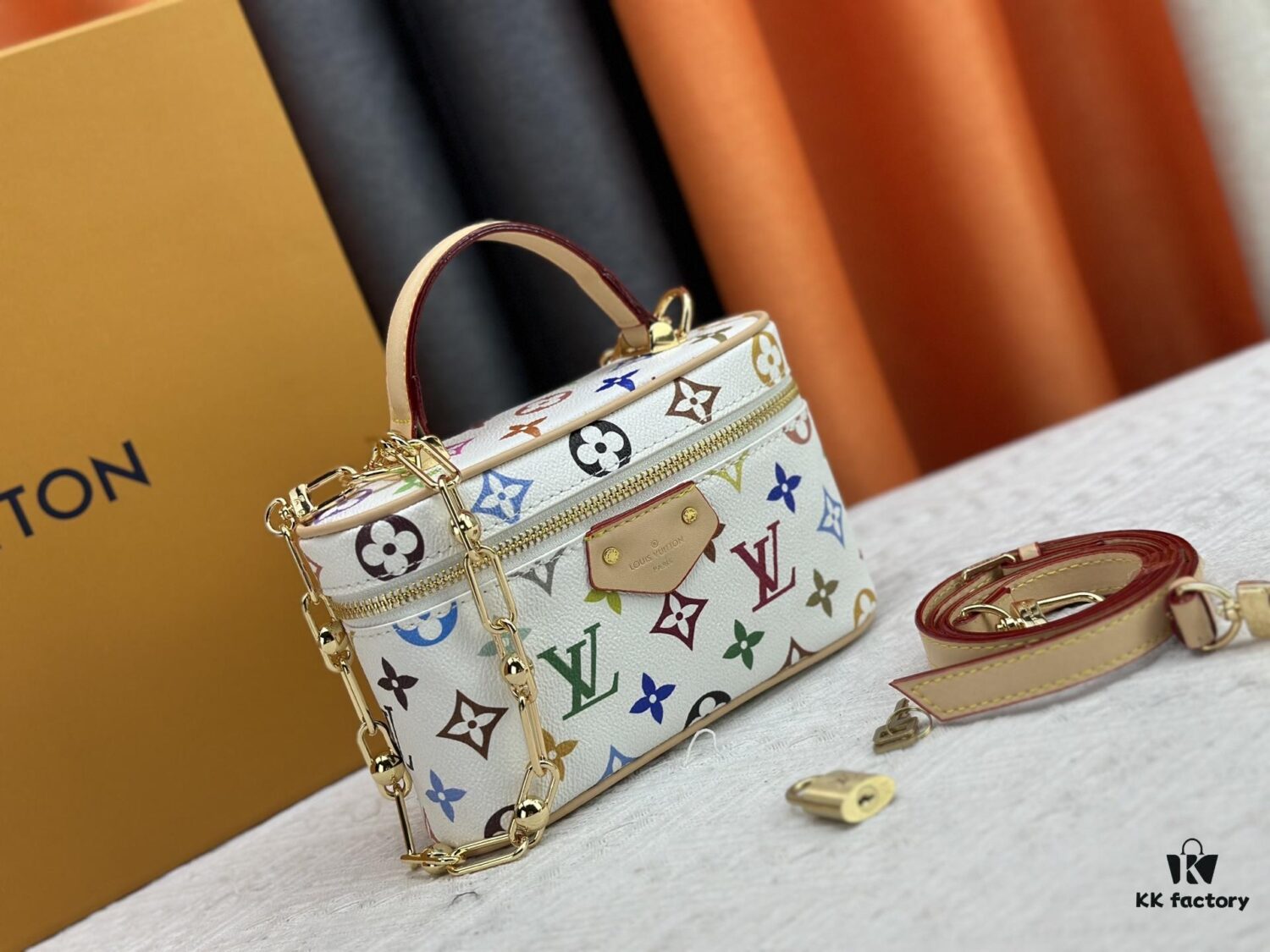 Official Latest Model, Authentic Craftsmanship, Real Photos - Vanity Pouch from Louis Vuitton x Takashi Murakami Reimagined Collection