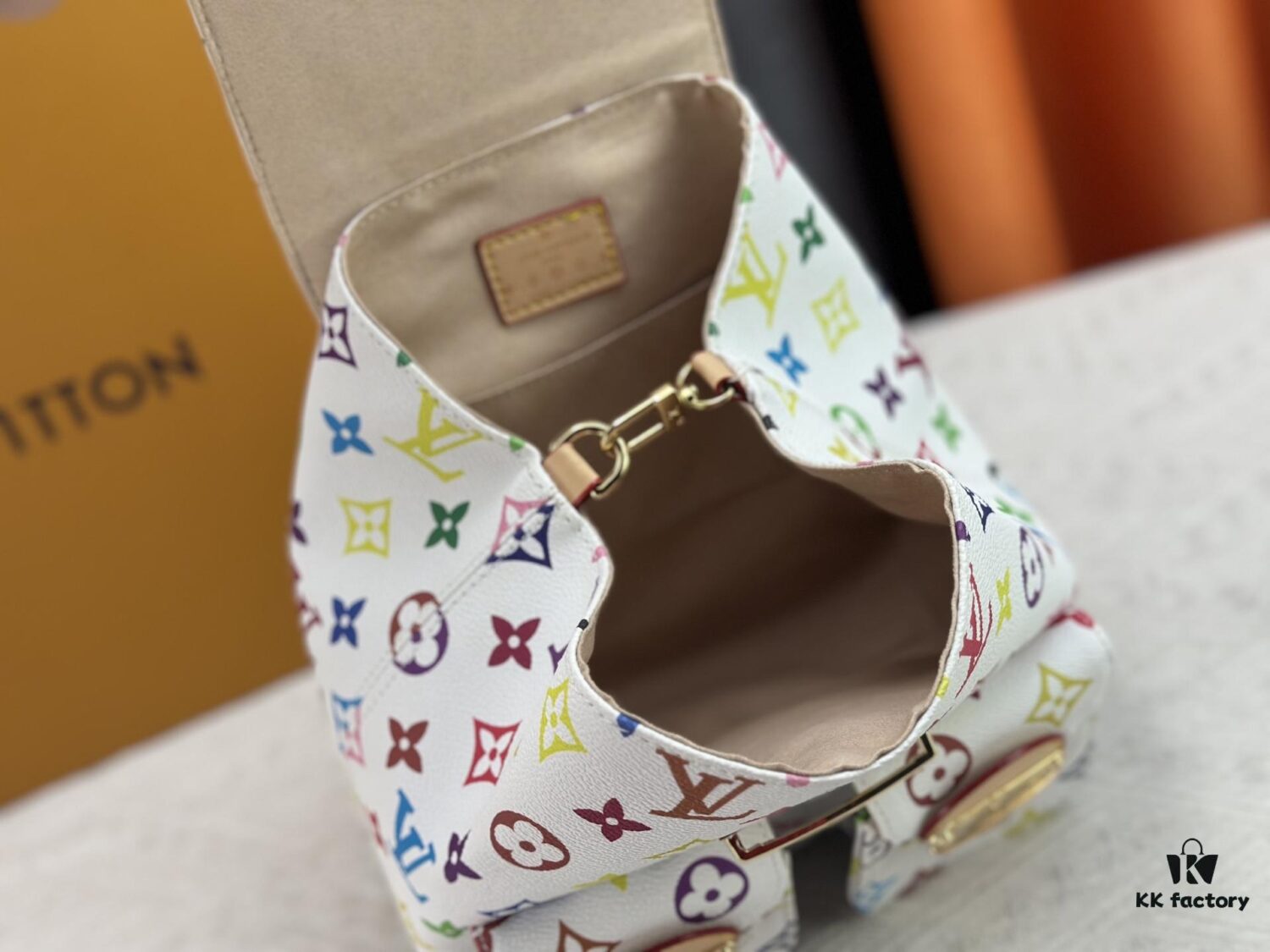 Upgraded Original M13081 M46836 This Venice Backpack Crafted from Coated Canvas with Vivid Hues Inspired by Japanese Artist Takashi Murakami Depicting the Monogram Pattern, Showcasing the Playful Spirit of the Louis Vuitton x Takashi Murakami Reissue Collection