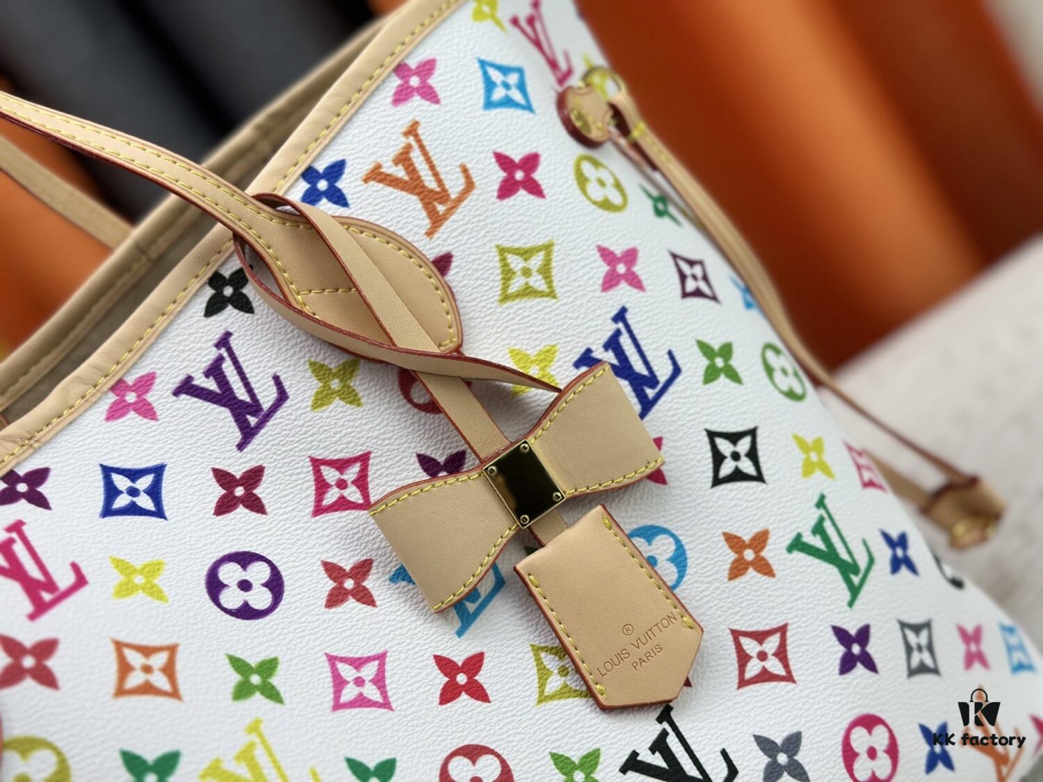 Upgraded Original M13675 M13271 M40995 This Medium Neverfull Bag from the Louis Vuitton x Takashi Murakami Re-Edition Collection