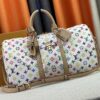 M13742 Multicolor White and Black Travel Bag, LV x TM KEEPALL BANDOULIÈRE 45, Current Season New Arrival