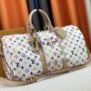 M13742 Multicolor White and Black Travel Bag, LV x TM KEEPALL BANDOULIÈRE 45, Current Season New Arrival