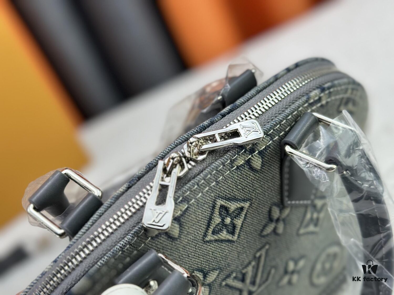 Upgraded Embossed Denim M53152 Alma BB Bag