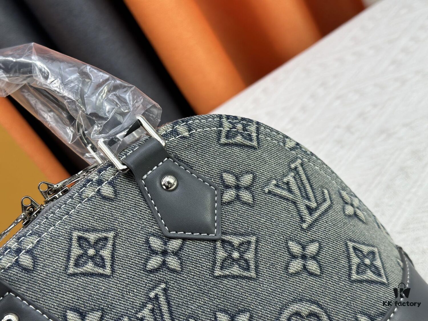 Upgraded Embossed Denim M53152 Alma BB Bag