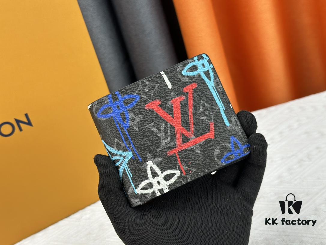 Wallet Model: 81847 Louis Vuitton Classic Brazza Wallet in Damier Graphite Pixel Canvas