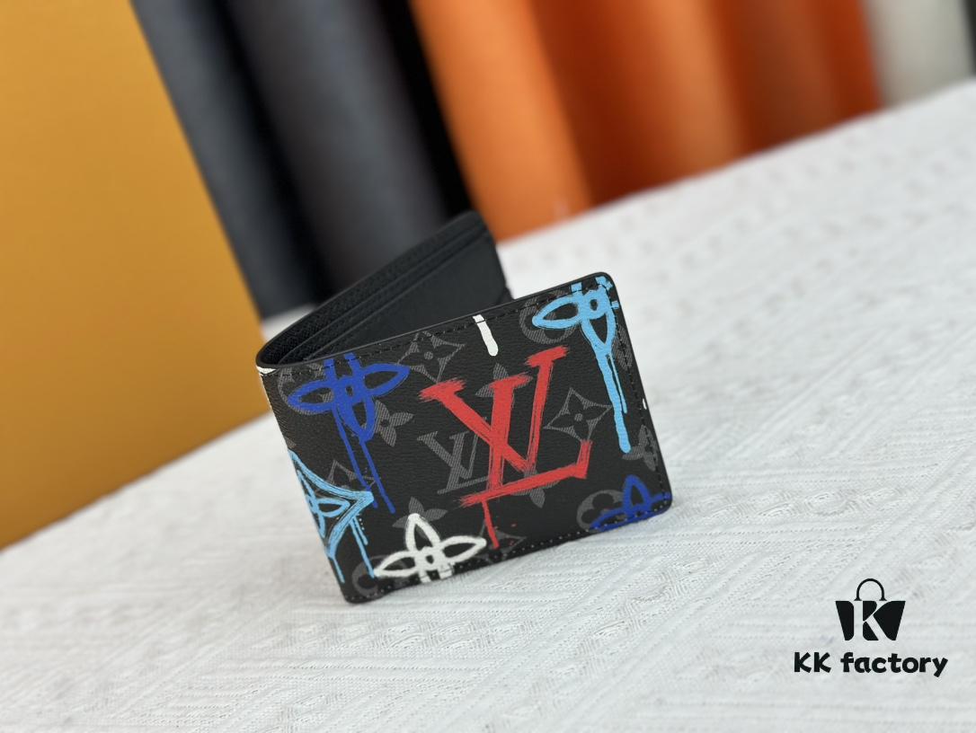 Wallet Model: 81847 Louis Vuitton Classic Brazza Wallet in Damier Graphite Pixel Canvas