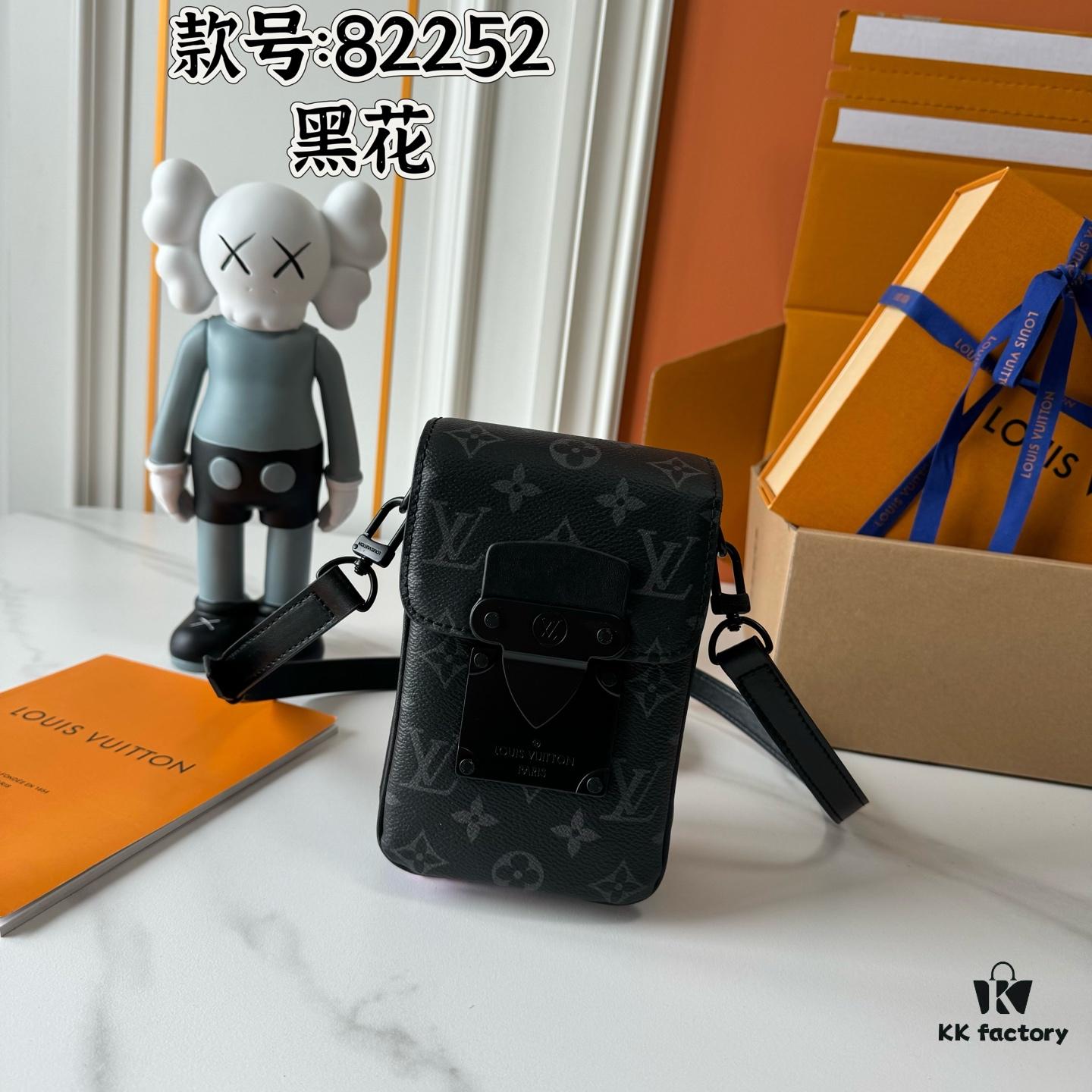 Upgraded M81522 M81524 M82252 M82535 M82568 S-LOCK VERTICAL WEARABLE Wallet in LV Classic Monogram Macassar Canvas – Multicolor Print Including Onyx, Black, Embossed, Grey-Embossed, Burgundy, Green, and Orange (M82535 with Black Strap Option)