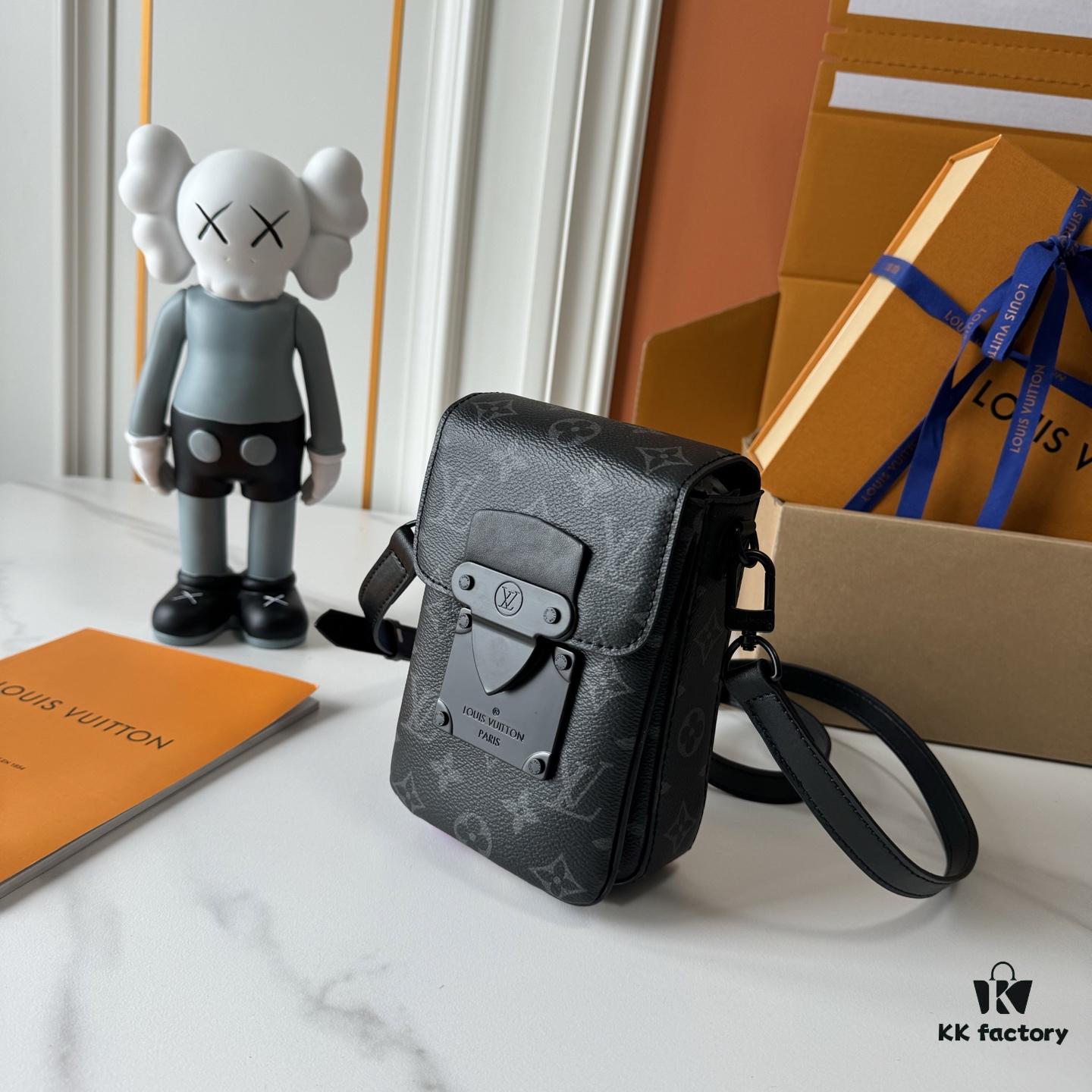 Upgraded M81522 M81524 M82252 M82535 M82568 S-LOCK VERTICAL WEARABLE Wallet in LV Classic Monogram Macassar Canvas – Multicolor Print Including Onyx, Black, Embossed, Grey-Embossed, Burgundy, Green, and Orange (M82535 with Black Strap Option)