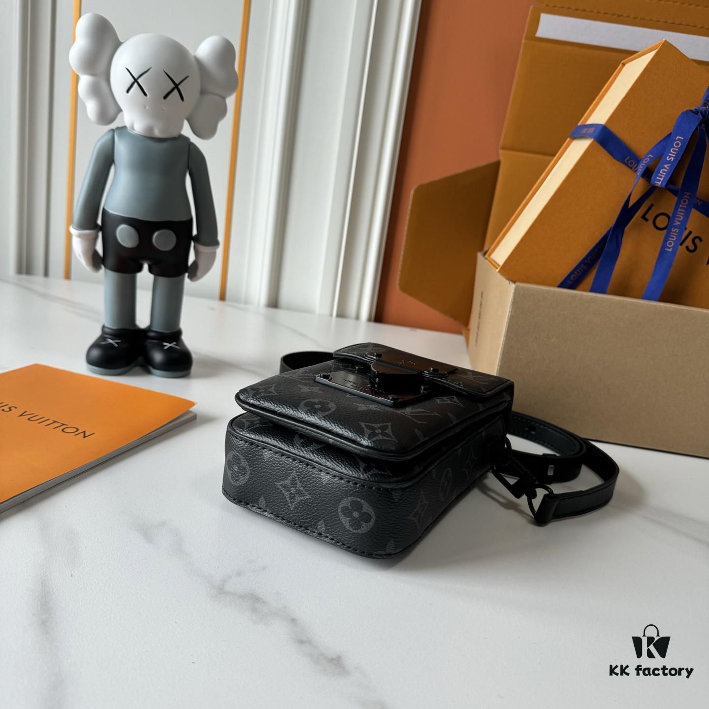 Upgraded M81522 M81524 M82252 M82535 M82568 S-LOCK VERTICAL WEARABLE Wallet in LV Classic Monogram Macassar Canvas – Multicolor Print Including Onyx, Black, Embossed, Grey-Embossed, Burgundy, Green, and Orange (M82535 with Black Strap Option)