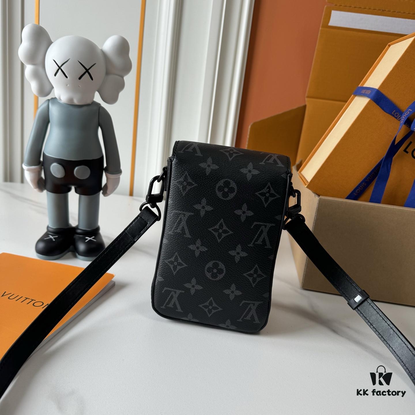 Upgraded M81522 M81524 M82252 M82535 M82568 S-LOCK VERTICAL WEARABLE Wallet in LV Classic Monogram Macassar Canvas – Multicolor Print Including Onyx, Black, Embossed, Grey-Embossed, Burgundy, Green, and Orange (M82535 with Black Strap Option)