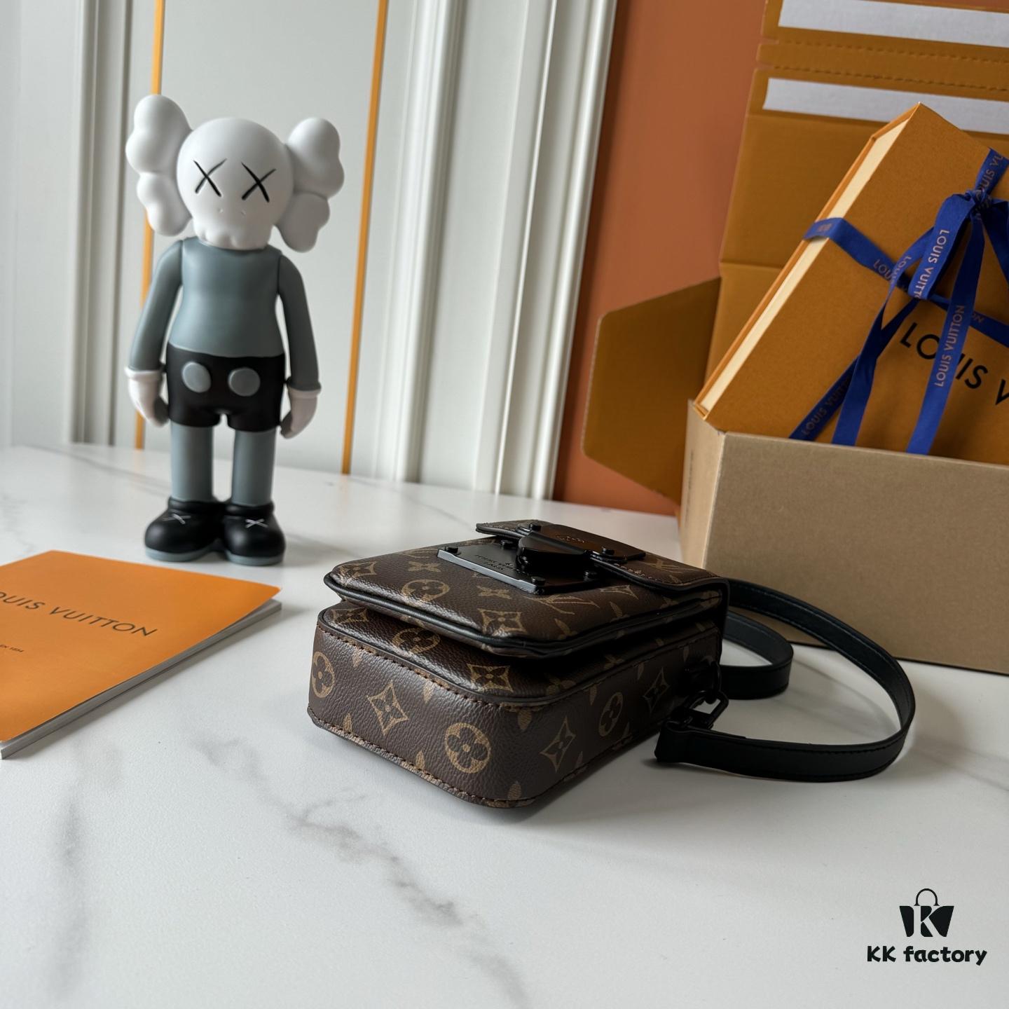 Upgraded M81522 M81524 M82252 M82535 M82568 S-LOCK VERTICAL WEARABLE Wallet in LV Monogram Macassar Canvas – Multicolor Print (Including Classic Brown, Black Floral, Embossed Pattern, Grey Embossed, Plum, Green, and Orange with Black Strap for M82535)