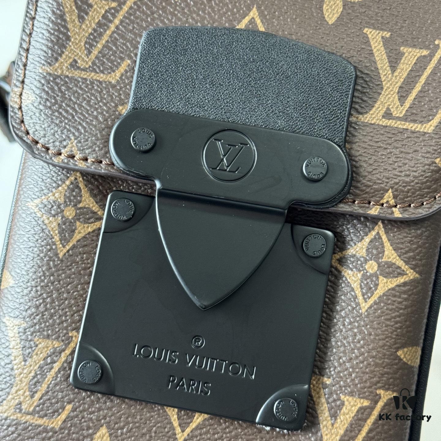 Upgraded M81522 M81524 M82252 M82535 M82568 S-LOCK VERTICAL WEARABLE Wallet in LV Monogram Macassar Canvas – Multicolor Print (Including Classic Brown, Black Floral, Embossed Pattern, Grey Embossed, Plum, Green, and Orange with Black Strap for M82535)