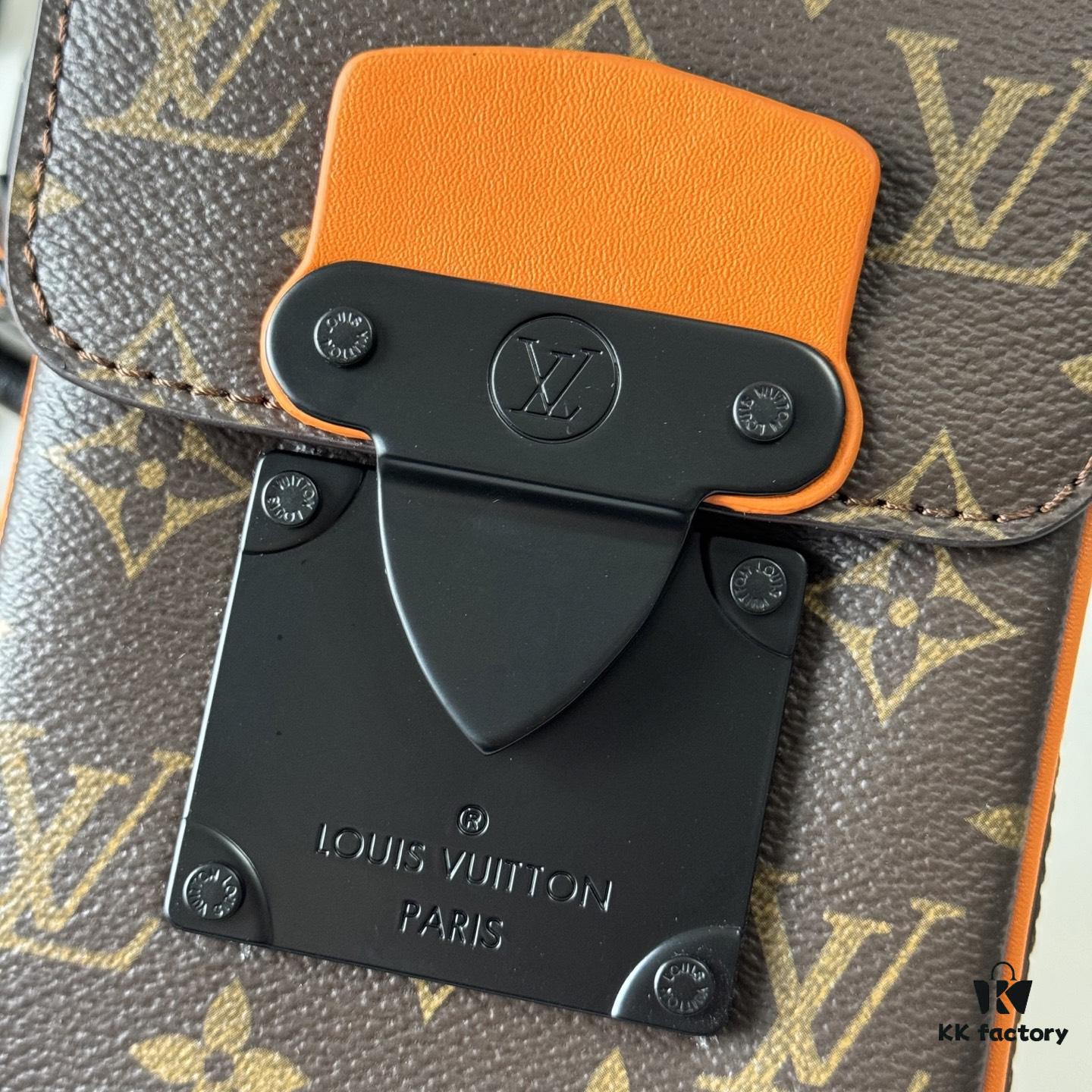 Upgraded M81522 M81524 M82252 M82535 M82568 S-LOCK VERTICAL WEARABLE Wallet in Monogram Macassar Canvas – Multicolor (Aged Flower, Black Flower, Embossed Pattern, Grey Embossed, Aged Purple, Aged Green, Aged Orange with Black Strap for M82535)