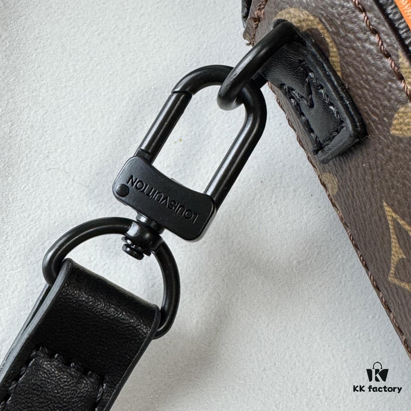 Upgraded M81522 M81524 M82252 M82535 M82568 S-LOCK VERTICAL WEARABLE Wallet in Monogram Macassar Canvas – Multicolor (Aged Flower, Black Flower, Embossed Pattern, Grey Embossed, Aged Purple, Aged Green, Aged Orange with Black Strap for M82535)