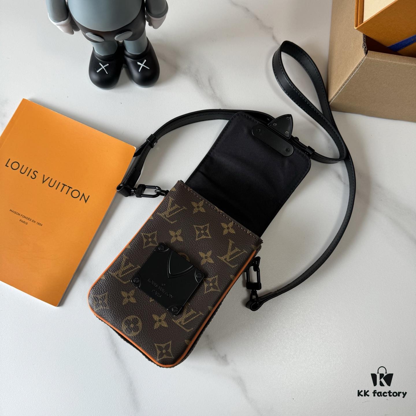 Upgraded M81522 M81524 M82252 M82535 M82568 S-LOCK VERTICAL WEARABLE Wallet in Monogram Macassar Canvas – Multicolor (Aged Flower, Black Flower, Embossed Pattern, Grey Embossed, Aged Purple, Aged Green, Aged Orange with Black Strap for M82535)