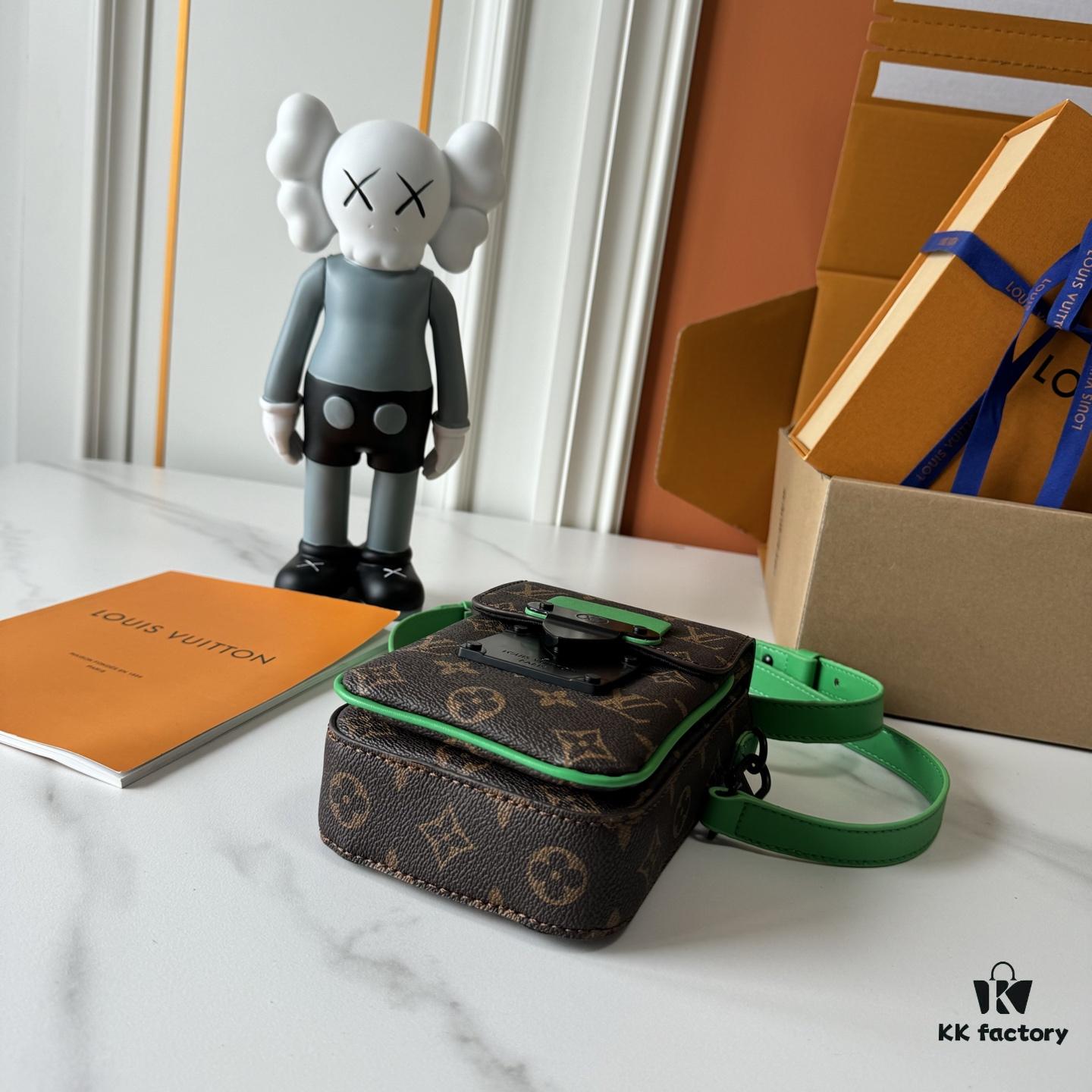 Upgraded M81522 M81524 M82252 M82535 M82568 S-LOCK VERTICAL WEARABLE Wallet in Classic Monogram Macassar Canvas – Multicolor Print (Including Old Flower Black, Black Flower, Embossed Pattern, Grey Embossed, Old Flower Purple, Old Flower Green, Old Flower Orange with Black Strap for M82535)