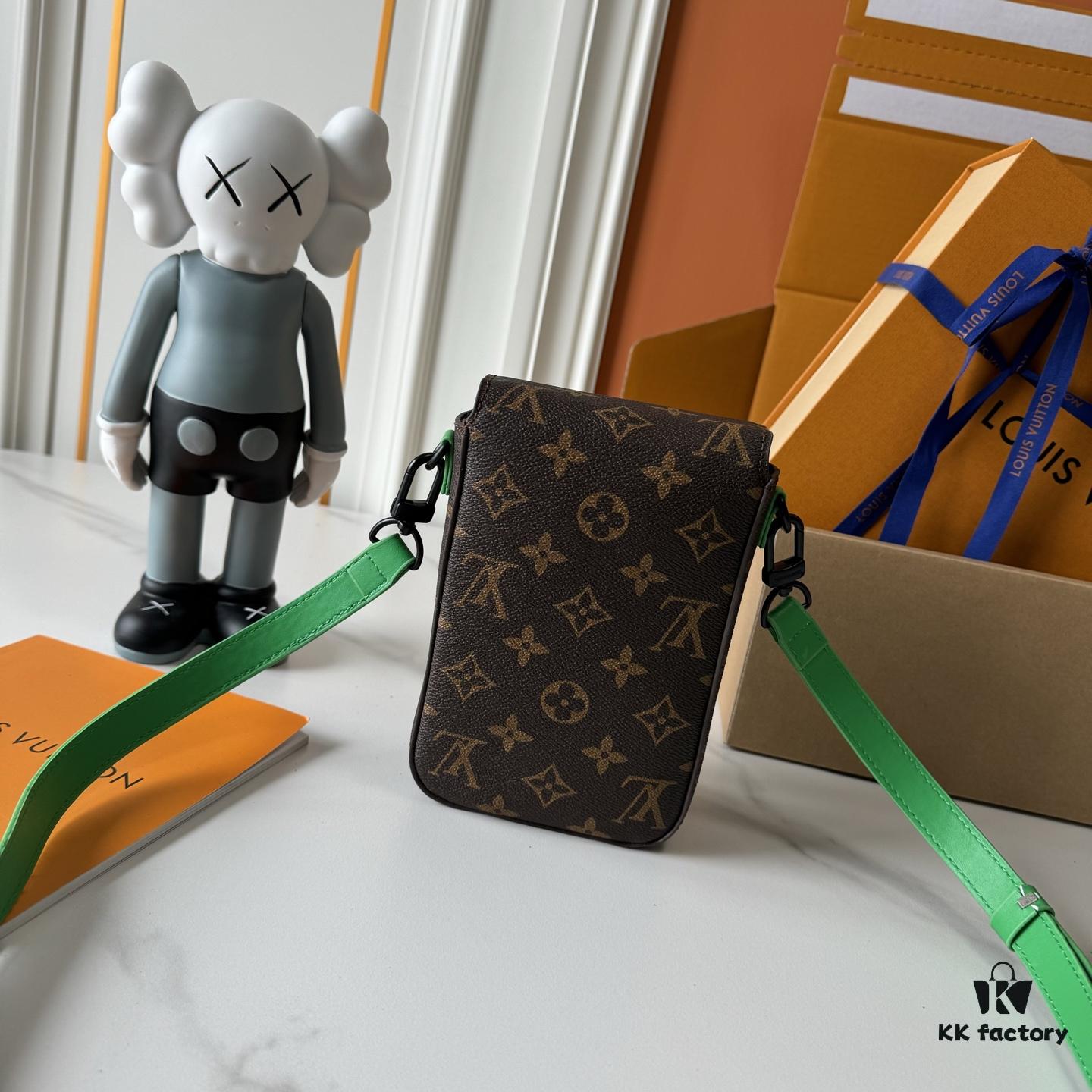 Upgraded M81522 M81524 M82252 M82535 M82568 S-LOCK VERTICAL WEARABLE Wallet in Classic Monogram Macassar Canvas – Multicolor Print (Including Old Flower Black, Black Flower, Embossed Pattern, Grey Embossed, Old Flower Purple, Old Flower Green, Old Flower Orange with Black Strap for M82535)