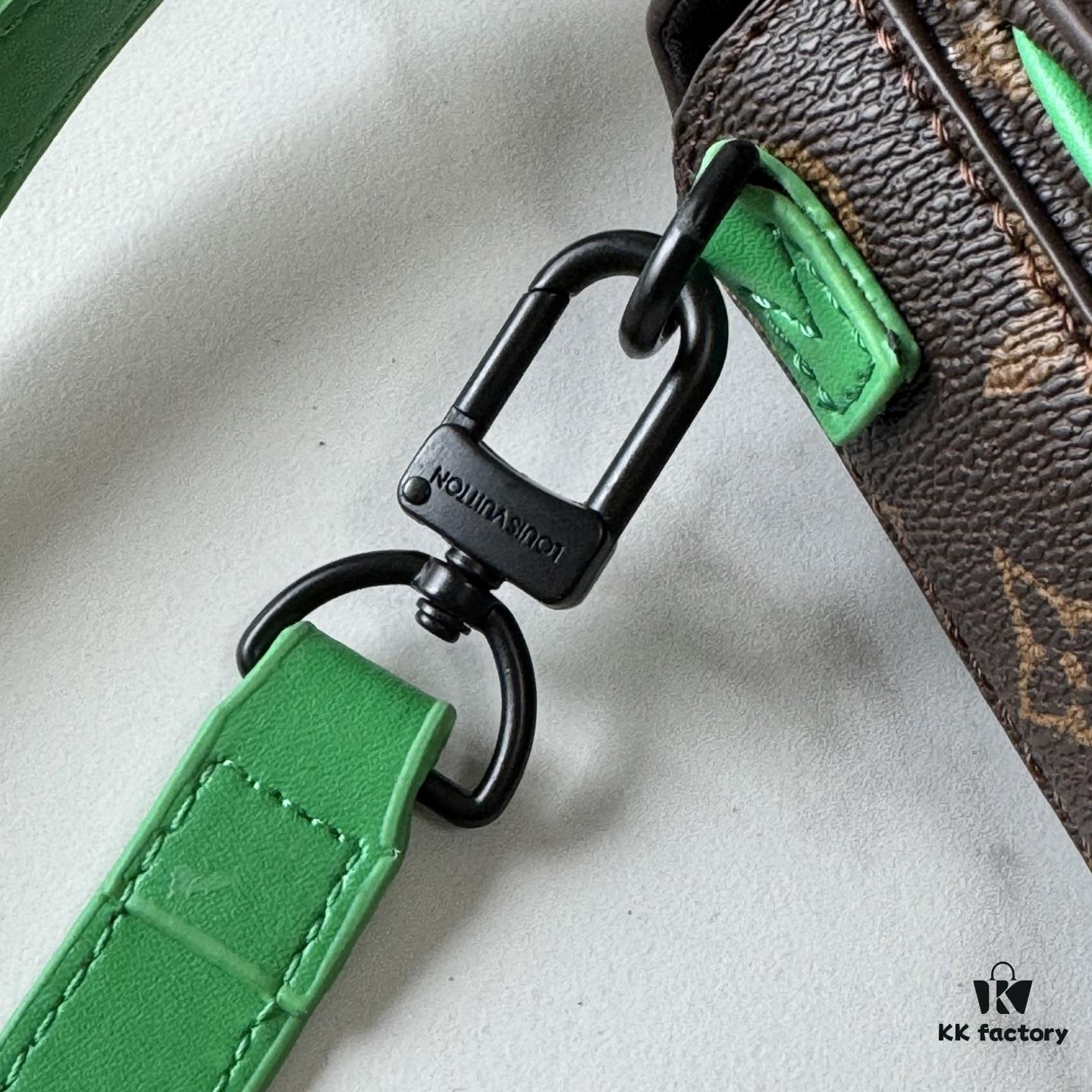 Upgraded M81522 M81524 M82252 M82535 M82568 S-LOCK VERTICAL WEARABLE Wallet in Classic Monogram Macassar Canvas – Multicolor Print (Including Old Flower Black, Black Flower, Embossed Pattern, Grey Embossed, Old Flower Purple, Old Flower Green, Old Flower Orange with Black Strap for M82535)