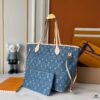 Upgraded M40995 Medium Denim Jacquard Tote Bag 💋💋 Louis Vuitton New Neverfull – A Fresh Take on a Classic Handbag