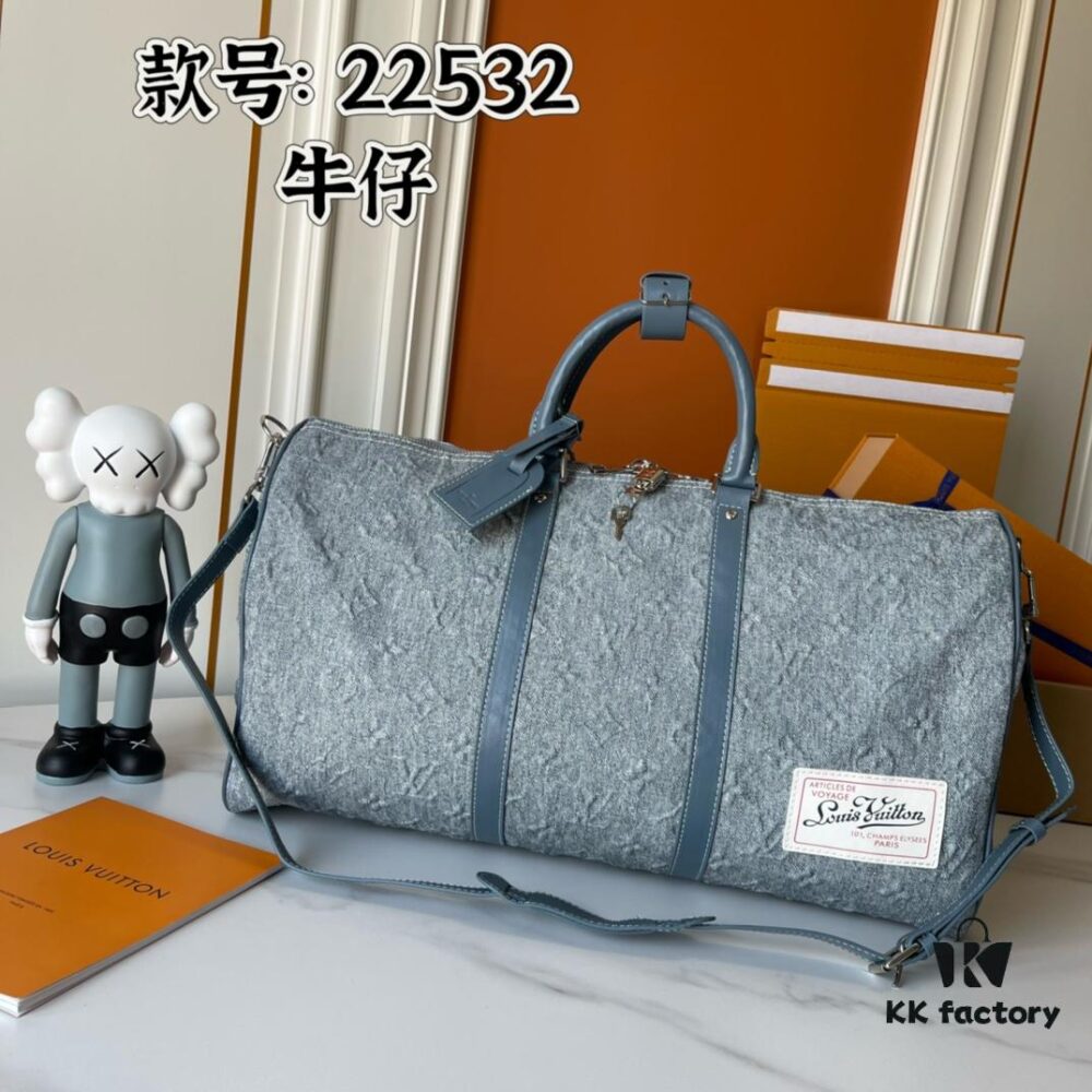 Upgraded Version Latest Model M22532 Denim Keepall Bandoulière 50 Travel Bag
