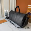 Upgraded Version Latest Model M22532 M41416 M44810 Black Grid Pressed Grid Cross Texture Keepall Bandoulière 50 Travel Bag