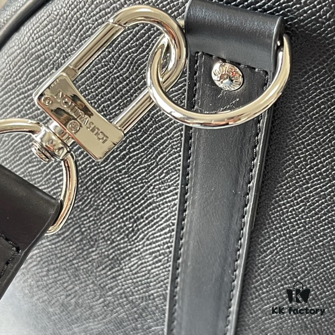 Upgraded Version Latest Model M22532 M41416 M44810 Black Grid Pressed Grid Cross Texture Keepall Bandoulière 50 Travel Bag