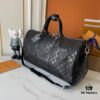 Upgraded Version Latest Model M22532 M41416 M44810 Black Grid Pressed Grid Cross Texture Keepall Bandoulière 50 Travel Bag