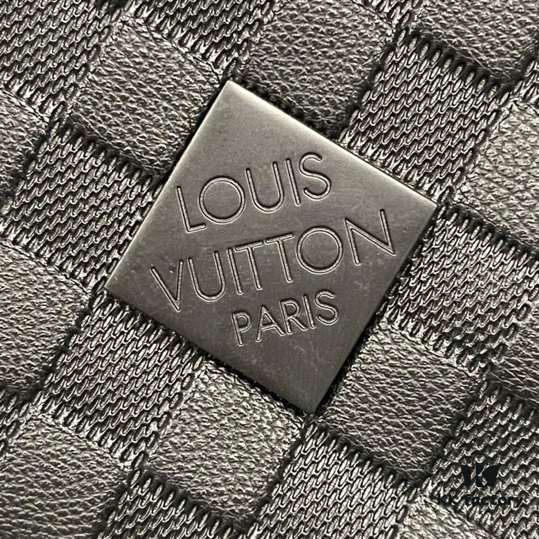 Upgraded Version Latest Model M22532 M41416 M44810 Black Grid Pressed Grid Cross Texture Keepall Bandoulière 50 Travel Bag