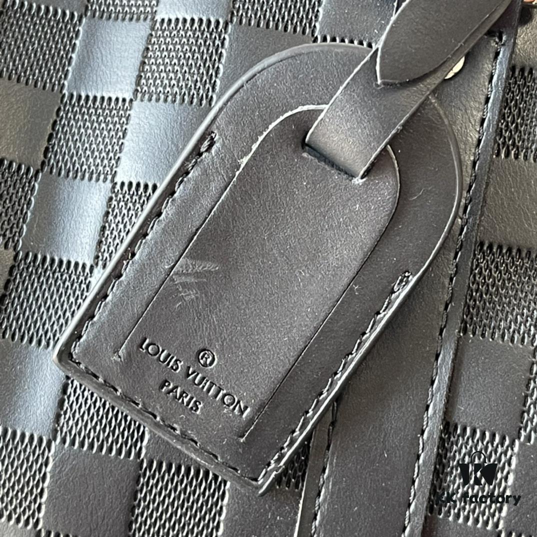 Upgraded Version Latest Model M22532 M41416 M44810 Black Grid Pressed Grid Cross Texture Keepall Bandoulière 50 Travel Bag