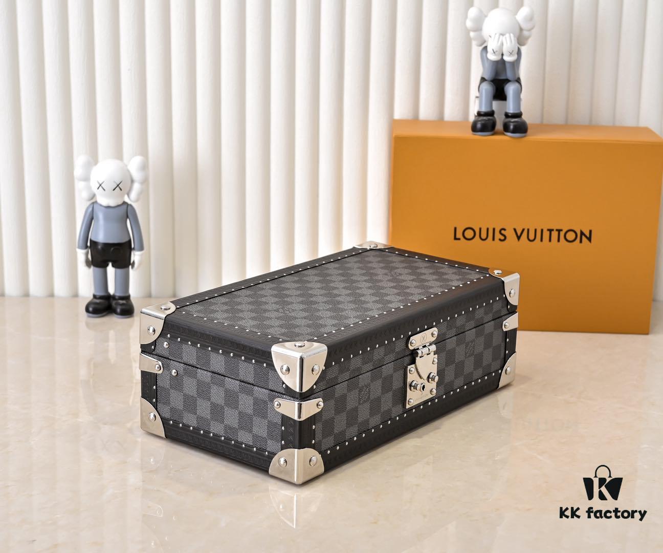 Top-Grade Original M4700B [Exclusive Shoot, Upgraded Authentic Version] 8-Watch Case with Black Grid and Purple Interior