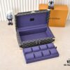 Top-Grade Original M4700B [Exclusive Shoot, Upgraded Authentic Version] 8-Watch Case with Black Grid and Purple Interior