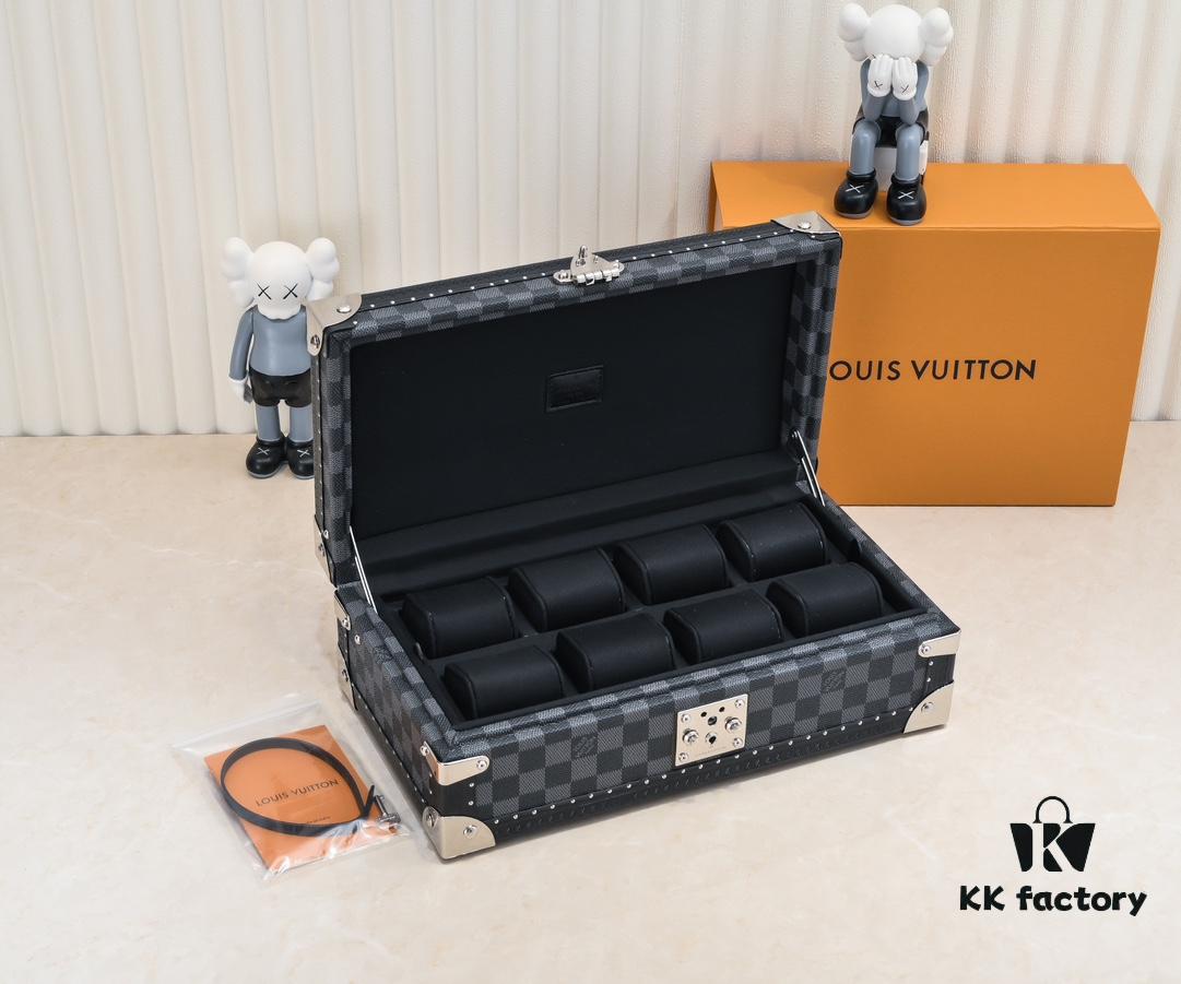 Top-Grade Original M4700B [Exclusive Shoot, Upgraded Original Version] 8-Piece Watch Box in Black Grid