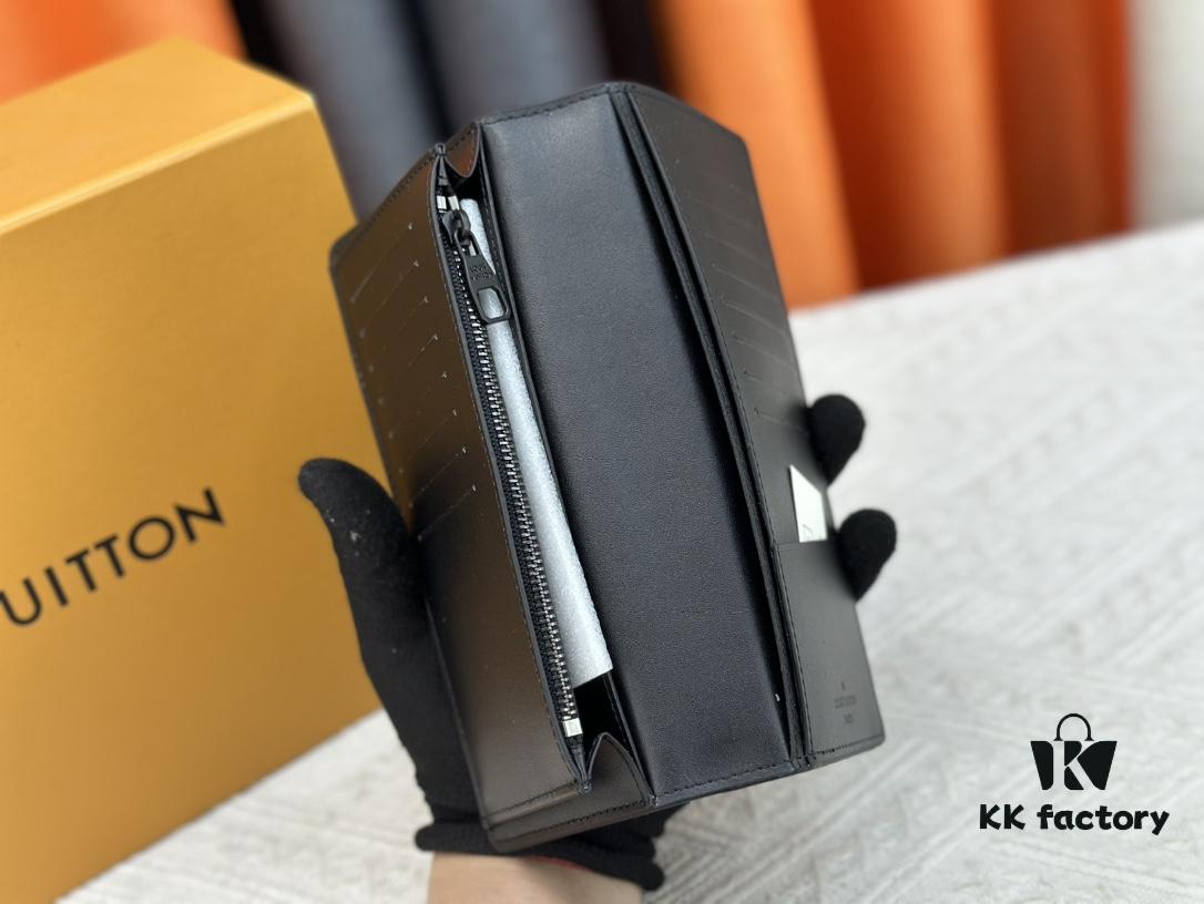 Wallet Model: N62665 Louis Vuitton Classic Brazza Wallet in Damier Graphite Pixel Canvas