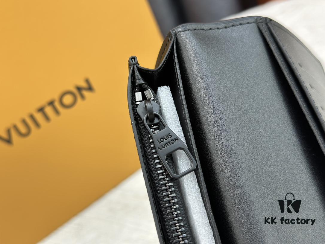 Wallet Model: N62665 Louis Vuitton Classic Brazza Wallet in Damier Graphite Pixel Canvas