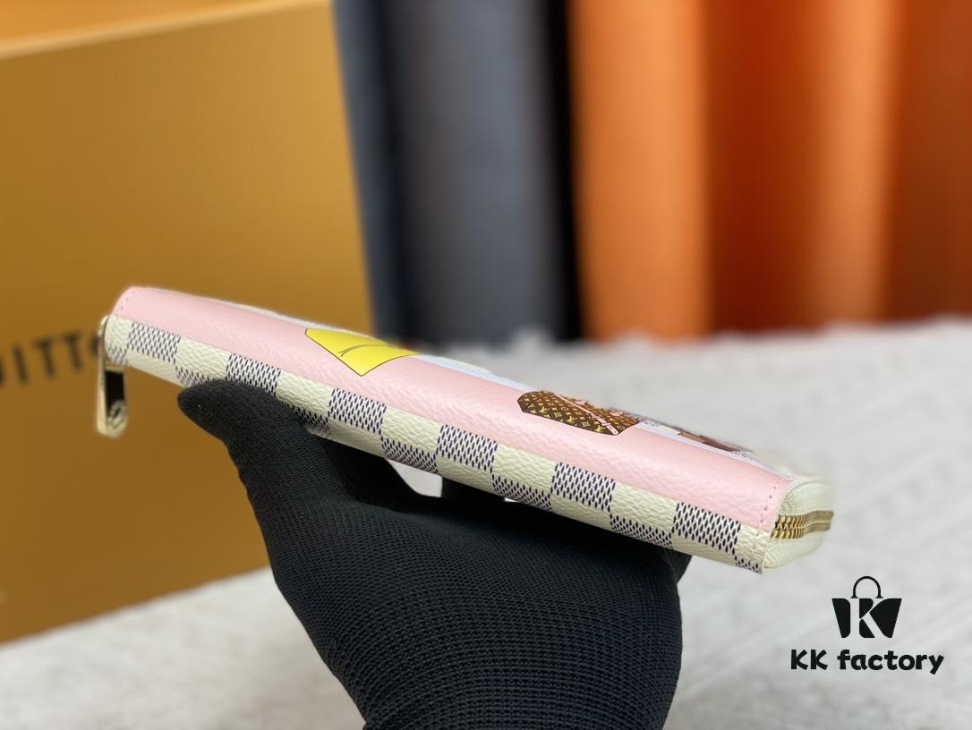 M60017 White Grid Bird Wallet