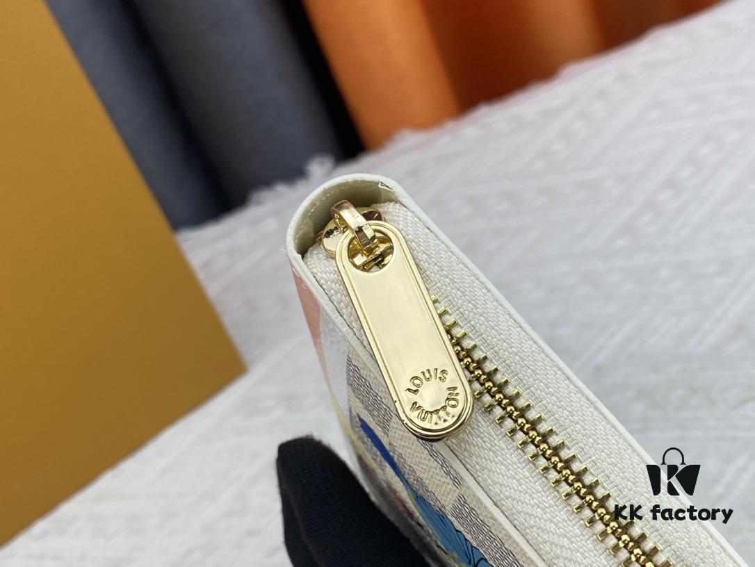 M60017 White Grid Bird Wallet